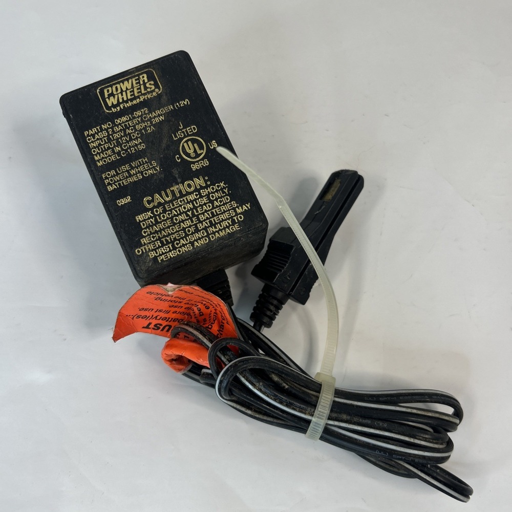 Power Wheels Battery Charger 00801 0972 Model 0-12150 by Fisher Price Untested